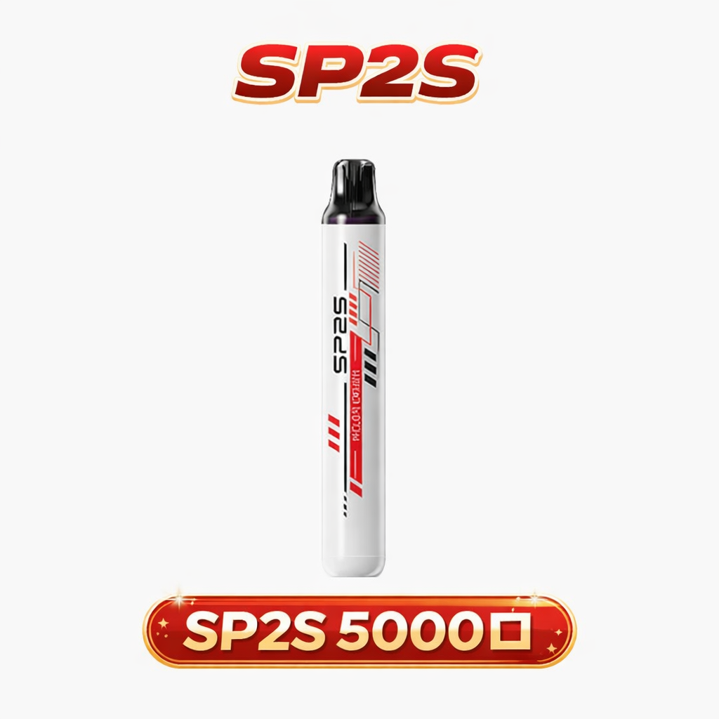 SP2S 5000抛棄式電子煙 瞬時爆發濃郁冰萃層次 搭載獨家免充電長效動力核心 3% 醇熟丁鹽交織絲滑擊喉感 綻放純粹水果香氣 台灣現貨